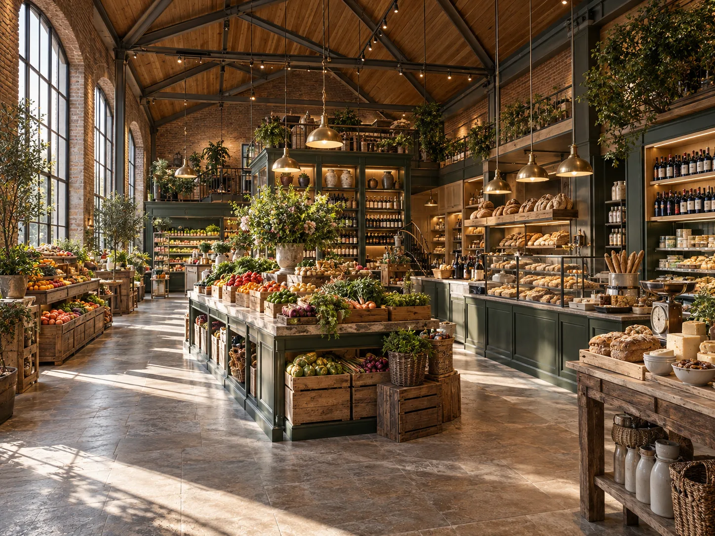Retail store workspace and display interior